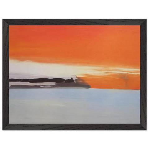 Chemin de fer au bord de la mer, soleil couchant - 1955 by Nicolas de Stael — Framed art print at Zephyeer