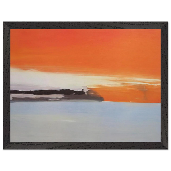 Chemin de fer au bord de la mer, soleil couchant - 1955 by Nicolas de Stael — Framed art print at Zephyeer