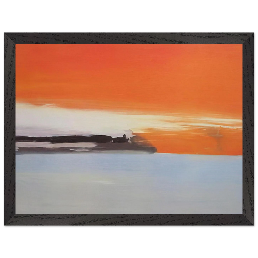 Chemin de fer au bord de la mer, soleil couchant - 1955 by Nicolas de Stael — Framed art print at Zephyeer