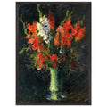 VASE OF GLADIOLAS by Gustave Caillebotte — Framed art print at Zephyeer