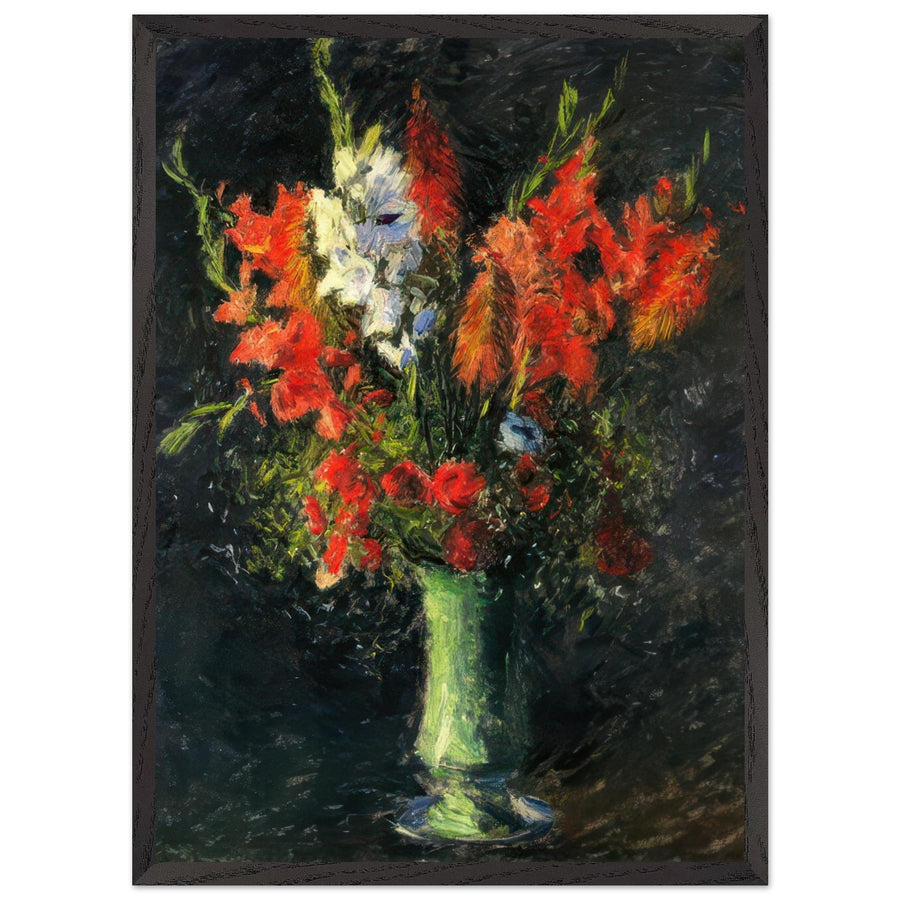 VASE OF GLADIOLAS by Gustave Caillebotte — Framed art print at Zephyeer