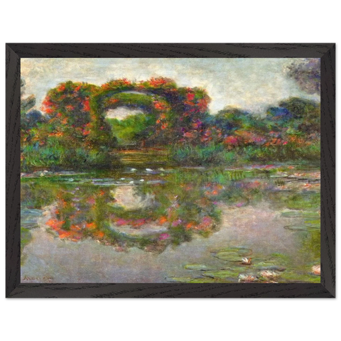 Rose Flowered Arches at Giverny by Claude Monet — Framed art print at Zephyeer