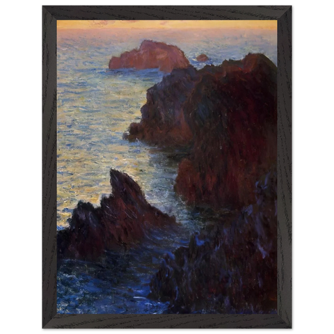 Rocky Point at Port-Goulphar by Claude Monet — Framed art print at Zephyeer