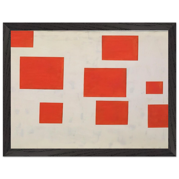 Komposition mit 8 roten Rechtecken Composition with 8 Red Rectangles - 1964 by Blinky Palermo — Framed art print at Zephyeer