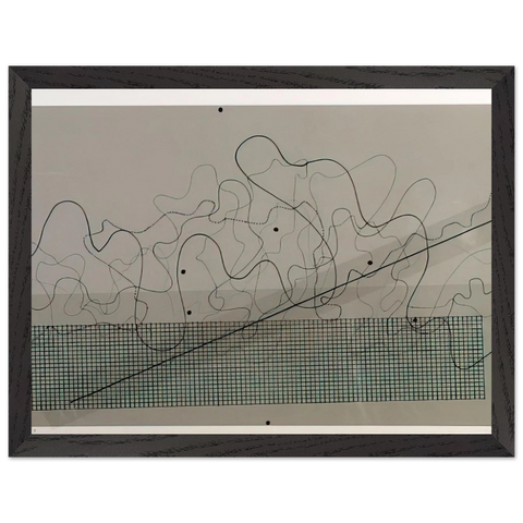 Fontana Mix Dark Grey - 1981 by John Cage — Framed art print at Zephyeer