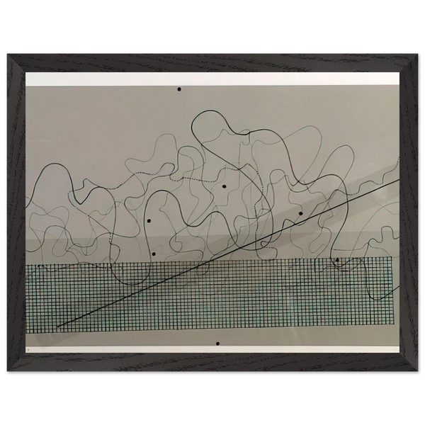 Fontana Mix Dark Grey - 1981 by John Cage — Framed art print at Zephyeer