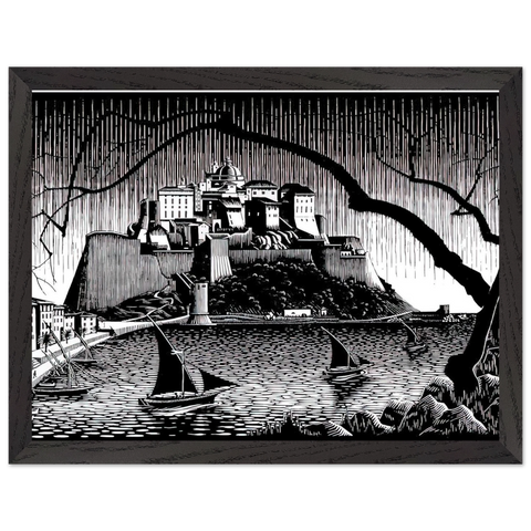 CITADEL OF CALVI CORSICA by MC Escher — Framed art print at Zephyeer