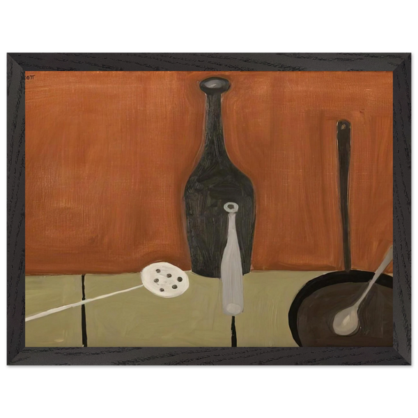 Bottle and Fish Slice - 1949 by William Scott — Framed art print at Zephyeer