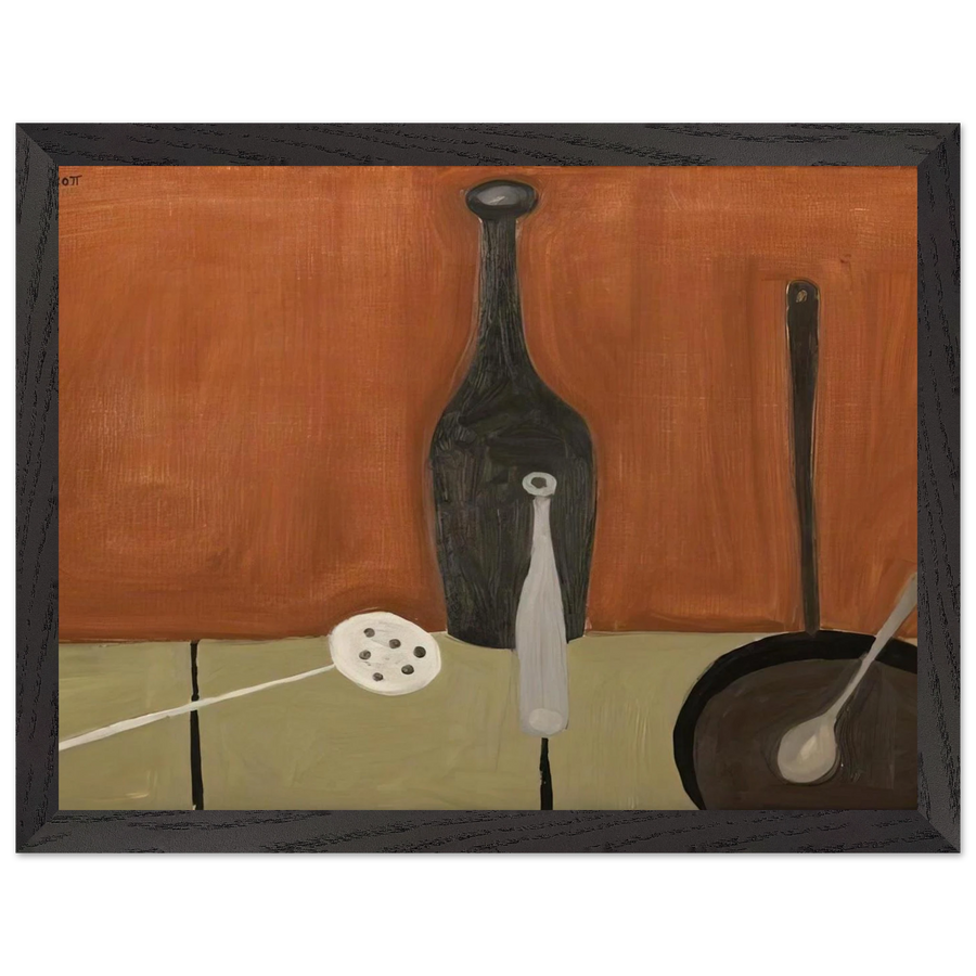 Bottle and Fish Slice - 1949 by William Scott — Framed art print at Zephyeer
