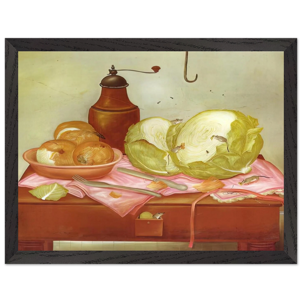KITCHEN TABLE 1 by Fernando Botero — Framed art print at Zephyeer