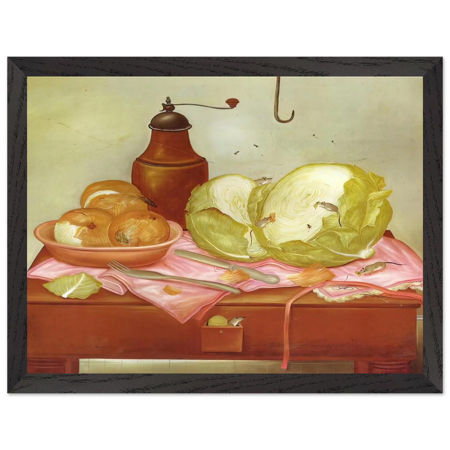 KITCHEN TABLE 1 by Fernando Botero — Framed art print at Zephyeer