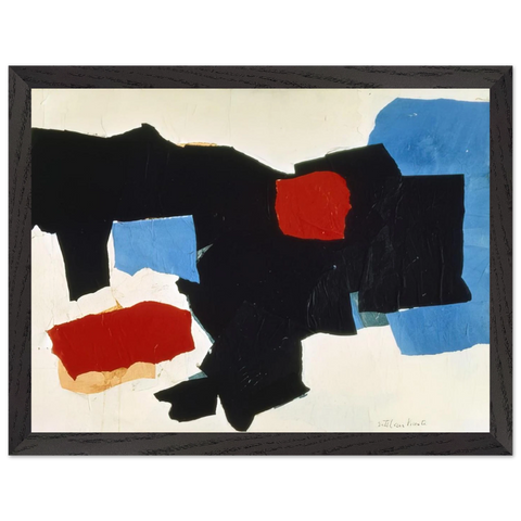 BLUE RED BLACK AND WHITE 1961 by Esteban Vicente — Framed art print at Zephyeer