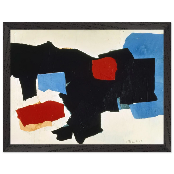 BLUE RED BLACK AND WHITE 1961 by Esteban Vicente — Framed art print at Zephyeer