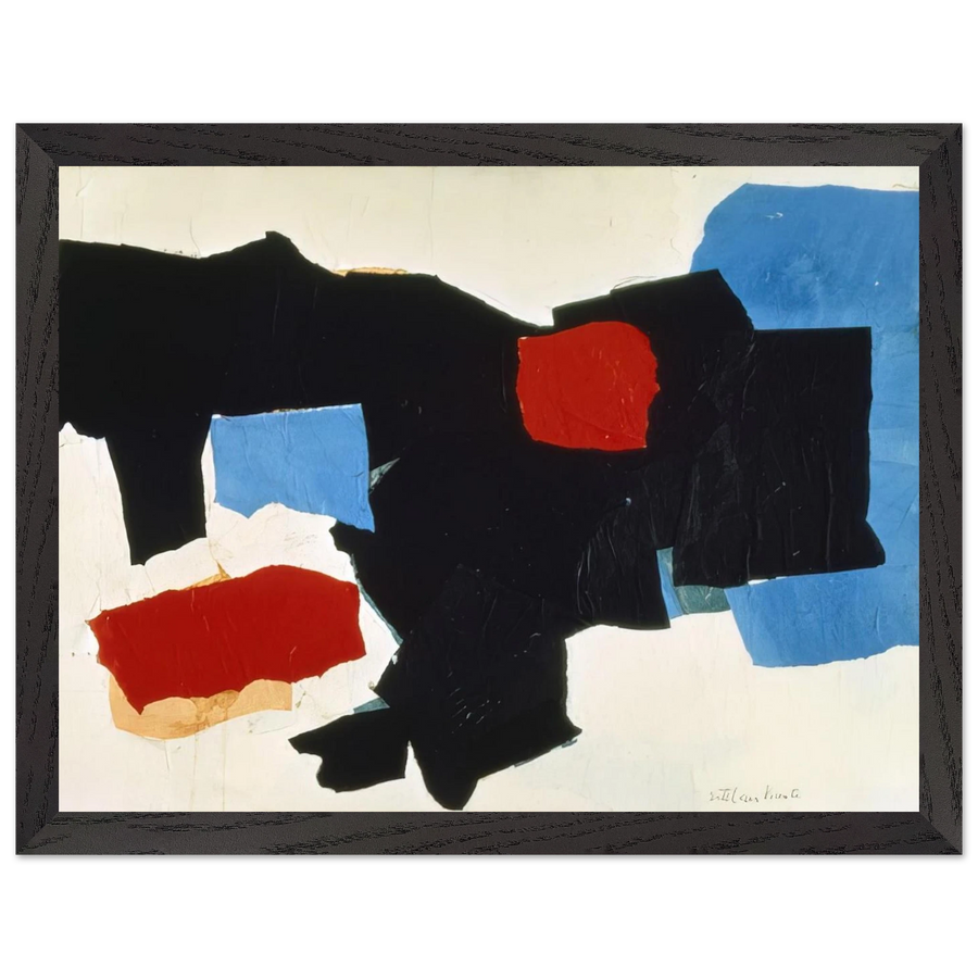 BLUE RED BLACK AND WHITE 1961 by Esteban Vicente — Framed art print at Zephyeer