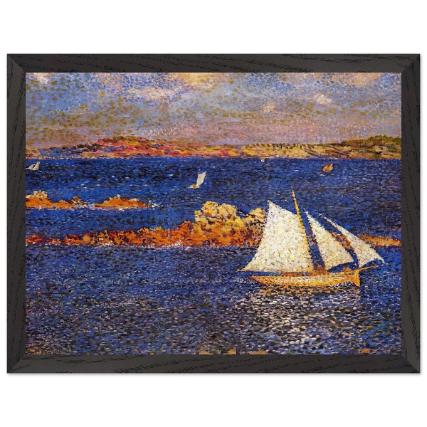 NEAR THE ROCKS OF PER KIRIDEC 1889 by Theo van Rysselberghe — Framed art print at Zephyeer