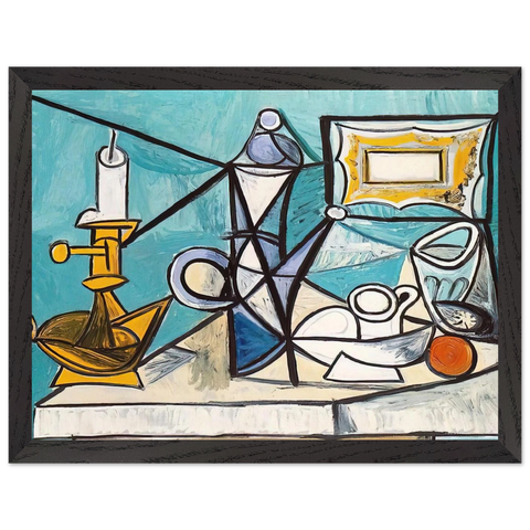 Still life with lamp - 1944 by Pablo Picasso — Framed art print at Zephyeer