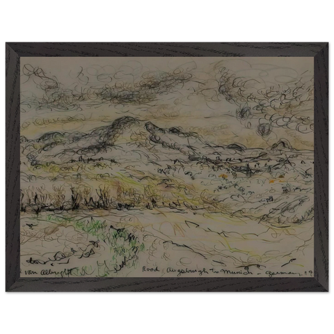 ROAD AUGSBURG TO MUNICH GERMANY 1975 by Ivan Albright — Framed art print at Zephyeer