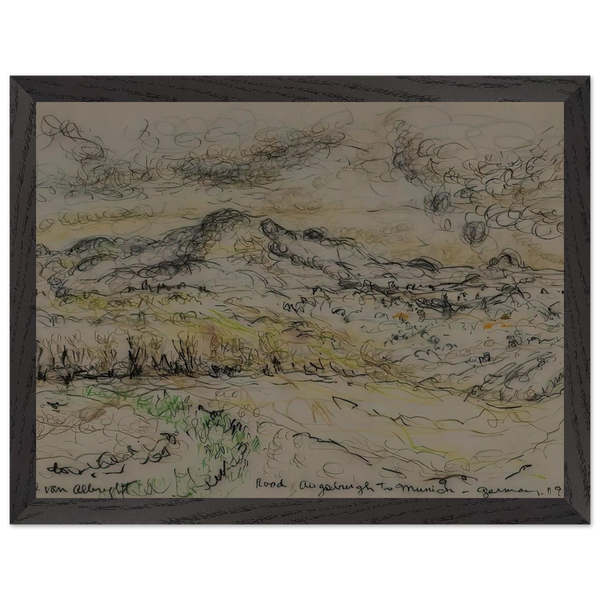ROAD AUGSBURG TO MUNICH GERMANY 1975 by Ivan Albright — Framed art print at Zephyeer
