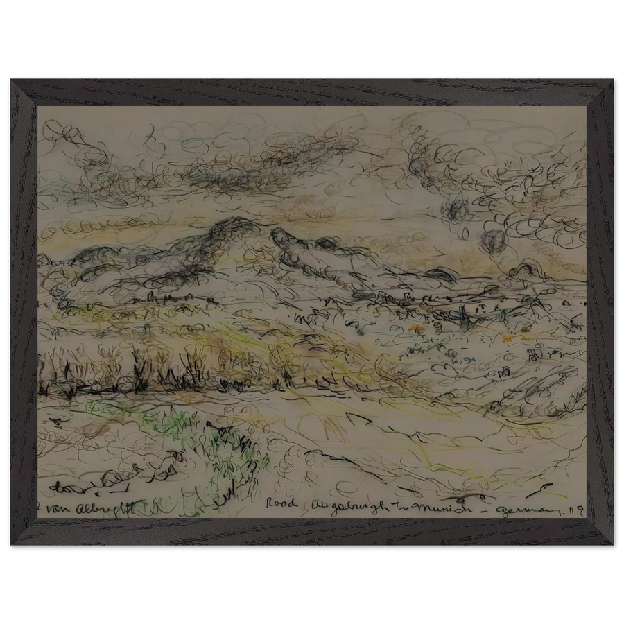 ROAD AUGSBURG TO MUNICH GERMANY 1975 by Ivan Albright — Framed art print at Zephyeer