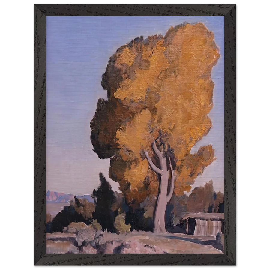 LOW COUNTRY COTTONWOOD 1940 by Maynard Dixon — Framed art print at Zephyeer