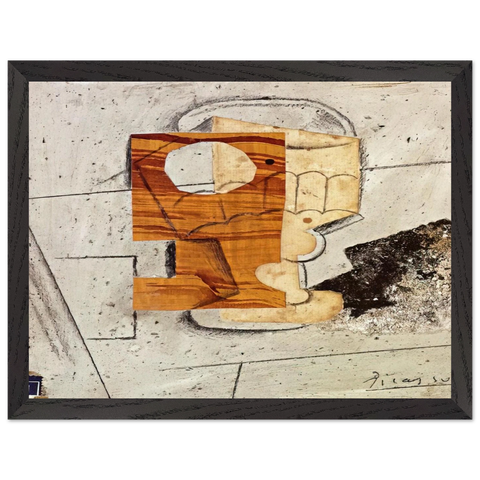 Glass on a Table - 1914 by Pablo Picasso — Framed art print at Zephyeer