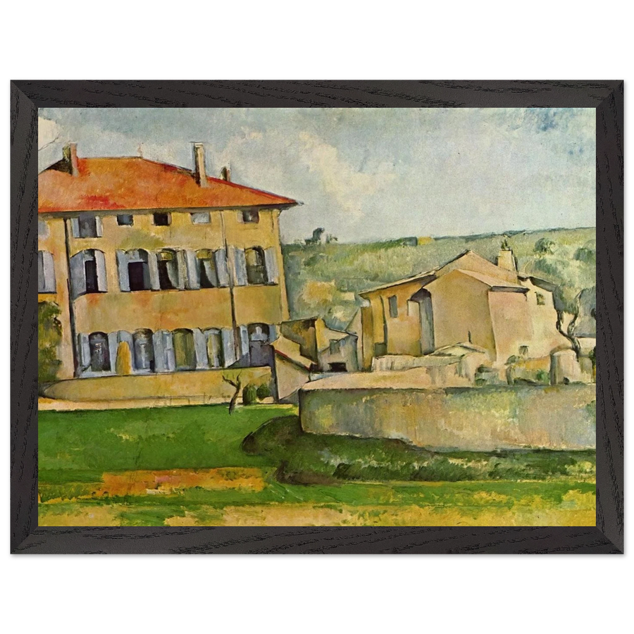 House and Farm at Jas de Bouffan by Paul Cézanne — Framed art print at Zephyeer