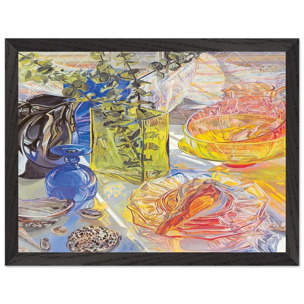 GLASS AND SHELLS 1990 by Janet Fish — Framed art print at Zephyeer