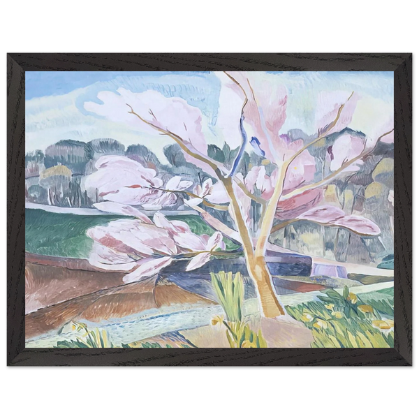 Landscape with flowering peach - 1932 by Grace Cossington Smith — Framed art print at Zephyeer