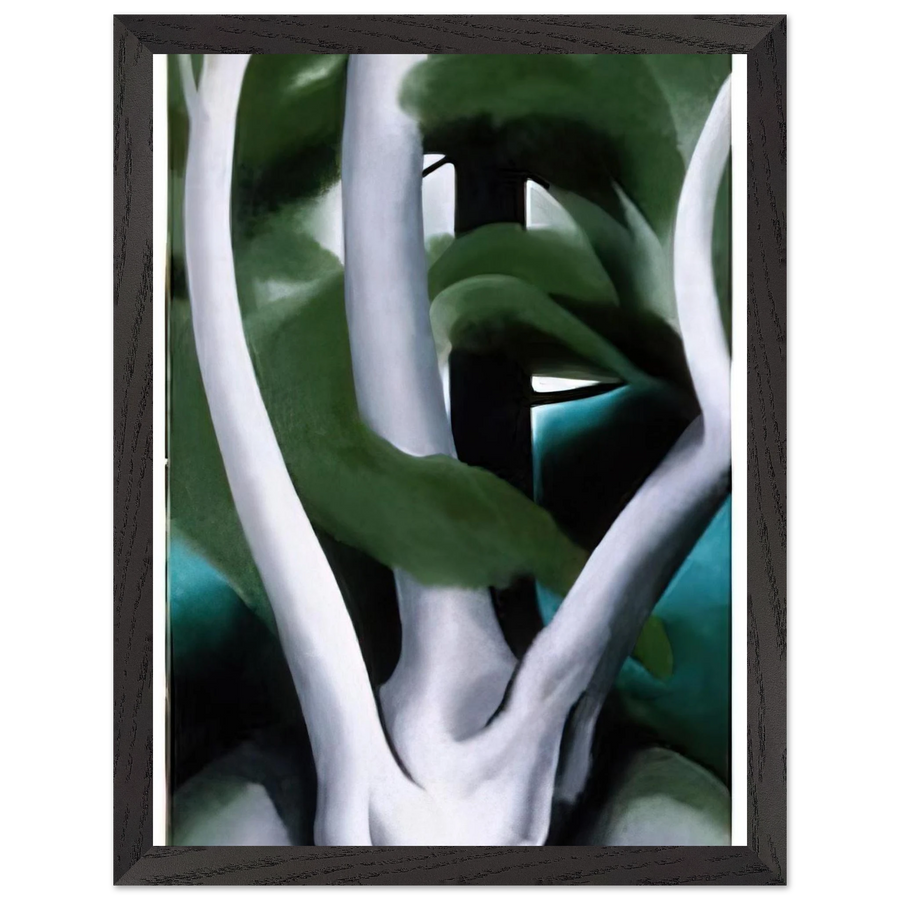 Birch and Pine Tree No. 1 by Georgia O'Keeffe — Framed art print at Zephyeer