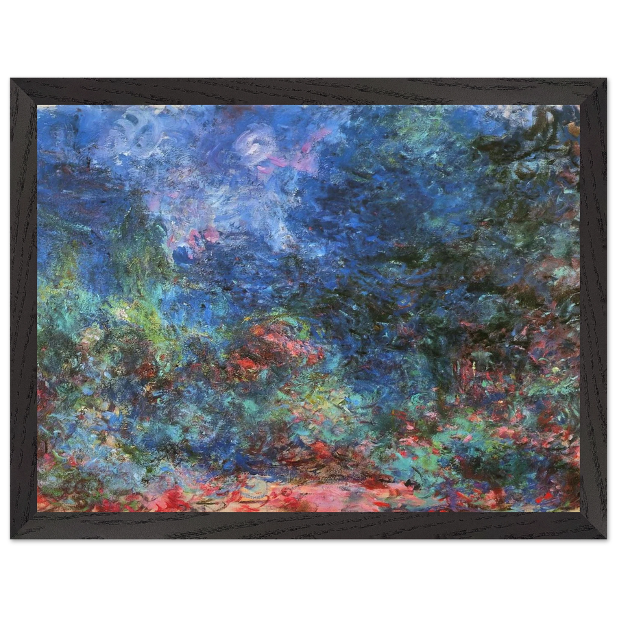 The House at Giverny Viewed from the Rose Garden by Claude Monet — Framed art print at Zephyeer