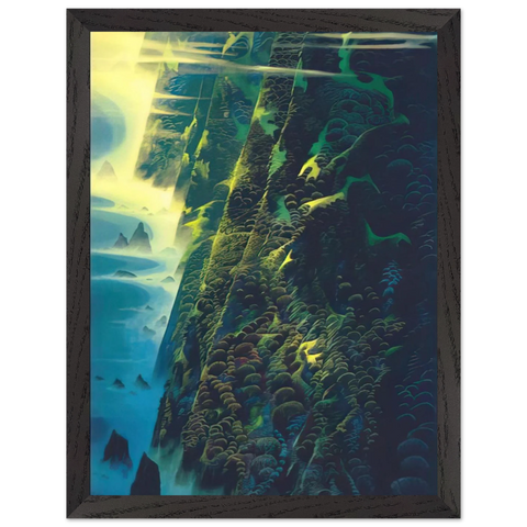 Jeweled Cliffs by Eyvind Earle — Framed art print at Zephyeer