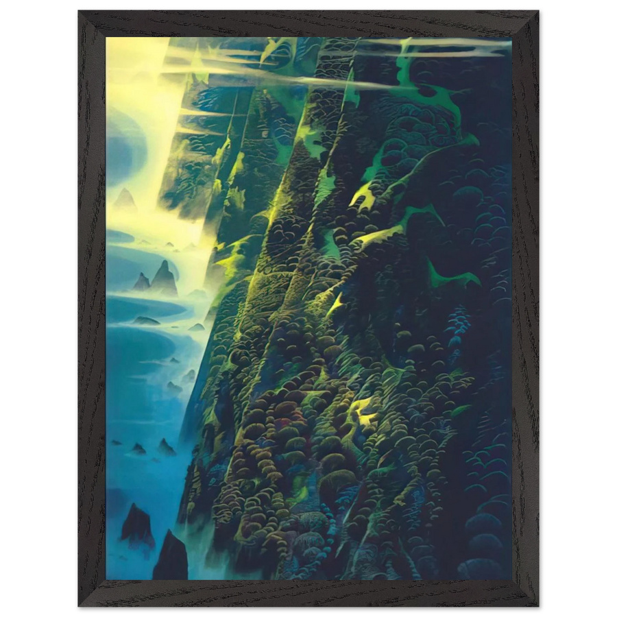 Jeweled Cliffs by Eyvind Earle — Framed art print at Zephyeer