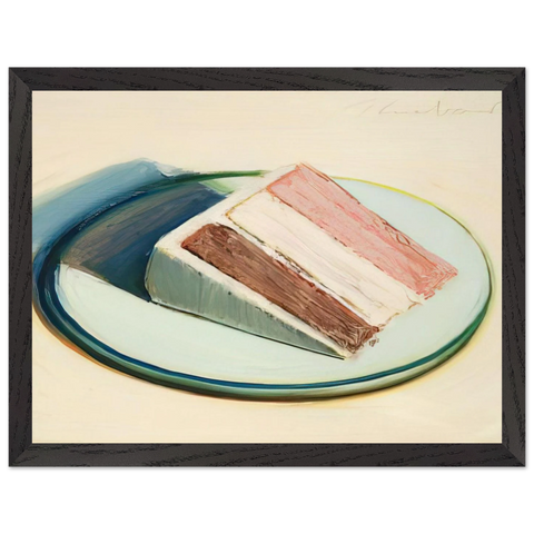 Cake Slice - 1979 by Wayne Thiebaud — Framed art print at Zephyeer