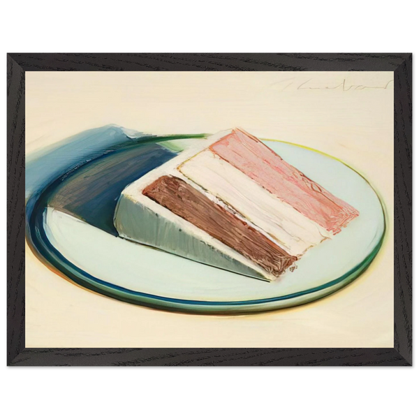 Cake Slice - 1979 by Wayne Thiebaud — Framed art print at Zephyeer