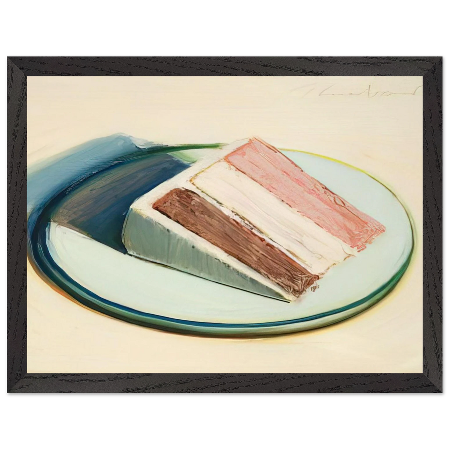 Cake Slice - 1979 by Wayne Thiebaud — Framed art print at Zephyeer