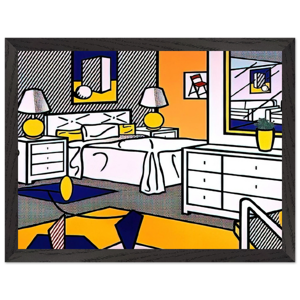 INTERIOR WITH MOBILE 1992 by Roy Lichtenstein — Framed art print at Zephyeer