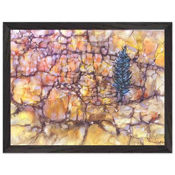 Landscape with Pinetree - 1958 by Jimmy Ernst — Framed art print at Zephyeer