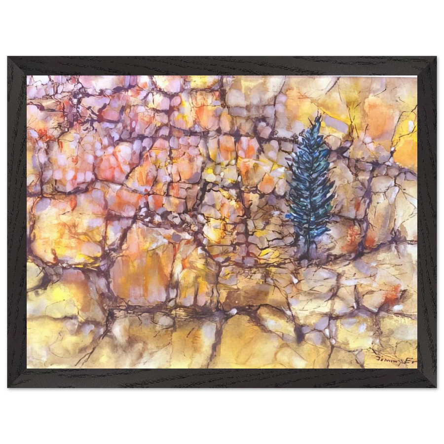 Landscape with Pinetree - 1958 by Jimmy Ernst — Framed art print at Zephyeer