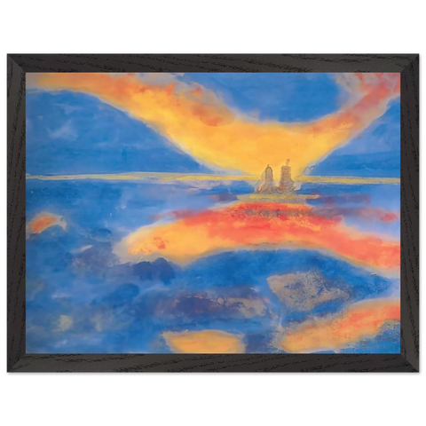 Sunrise at the sea by Emil Nolde — Framed art print at Zephyeer