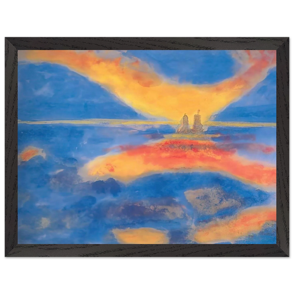 Sunrise at the sea by Emil Nolde — Framed art print at Zephyeer