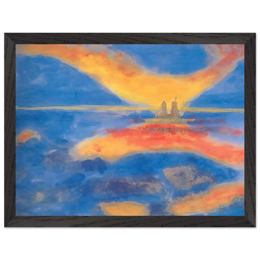 Sunrise at the sea by Emil Nolde — Framed art print at Zephyeer