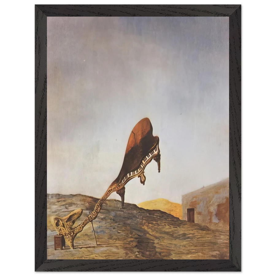 SKULL WITH ITS LYRIC APPENDAGE LEANING ON A BEDSIDE TABLE WHICH SHOULD HAVE THE EXACT 1934 by Salvador Dali — Framed art print at Zephyeer