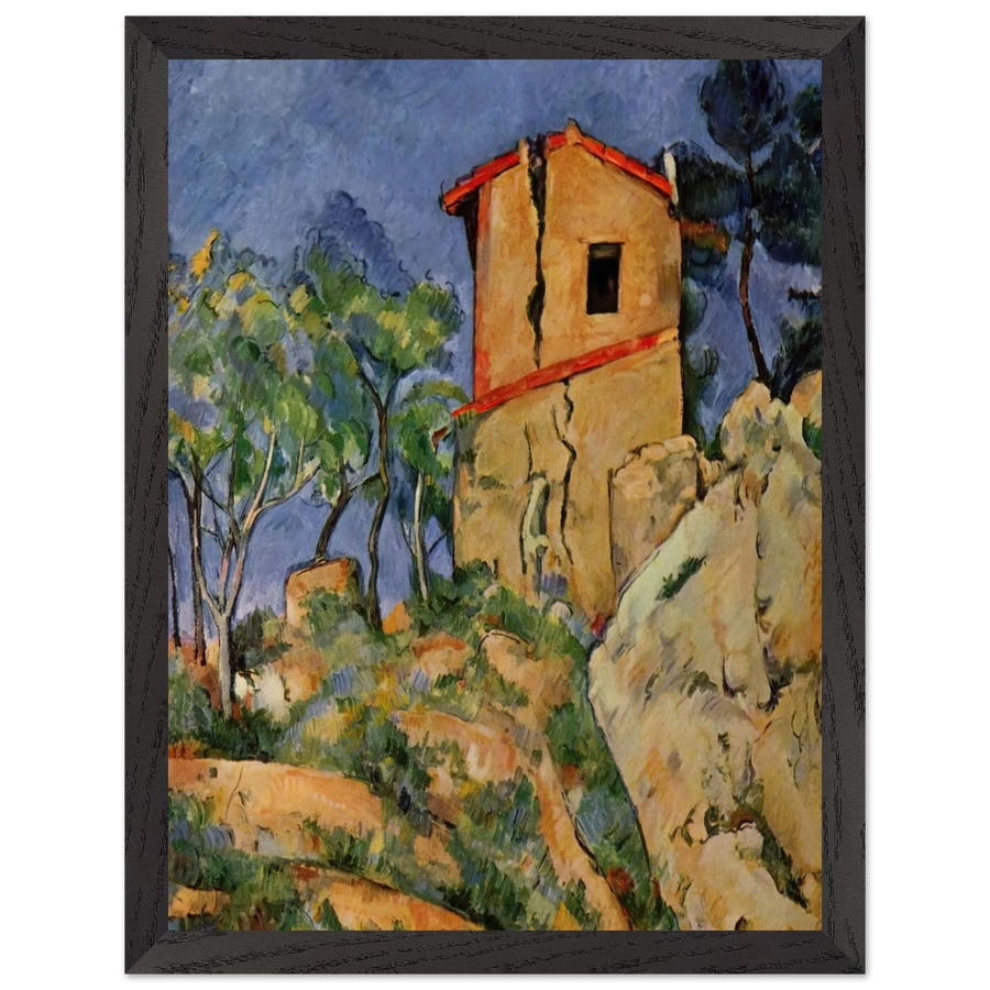 The House with the Cracked Walls by Paul Cézanne — Framed art print at Zephyeer