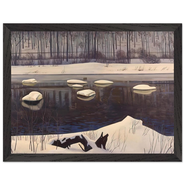 Au Sable River, Winter, Adirondacks by Rockwell Kent — Framed art print at Zephyeer