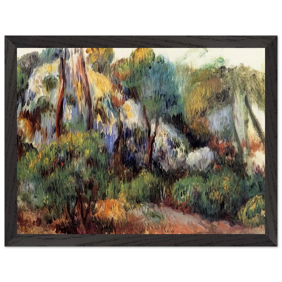 Purple Landscape by Pierre-Auguste Renoir — Framed art print at Zephyeer