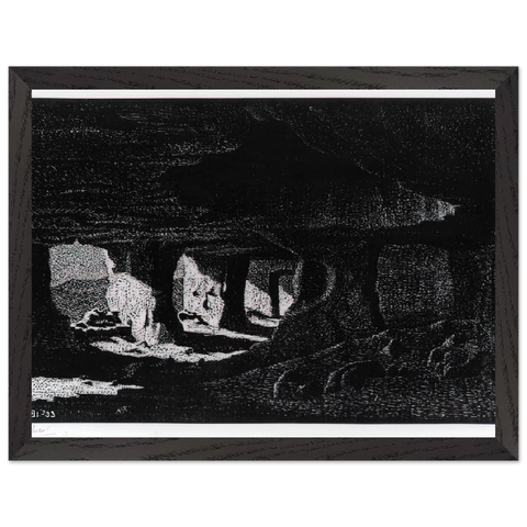 CAVE DWELLINGS NEAR SPERLINGA SICILY by MC Escher — Framed art print at Zephyeer