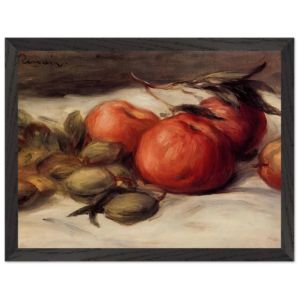 Still Life with Apples and Almonds by Pierre-Auguste Renoir — Framed art print at Zephyeer