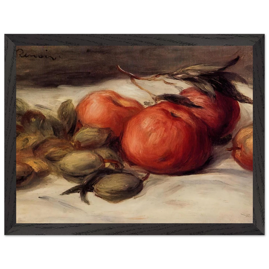 Still Life with Apples and Almonds by Pierre-Auguste Renoir — Framed art print at Zephyeer
