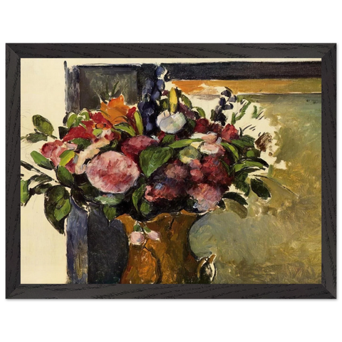 Flowers in a Vase by Paul Cézanne — Framed art print at Zephyeer