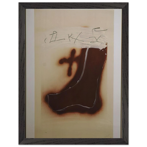 PIED MARRON 1982 by Antoni Tapies — Framed art print at Zephyeer